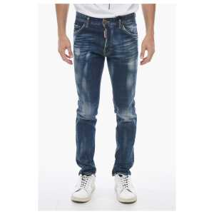 Dsquared² Dark-washed Cool Guy Denims with Patch 19cm