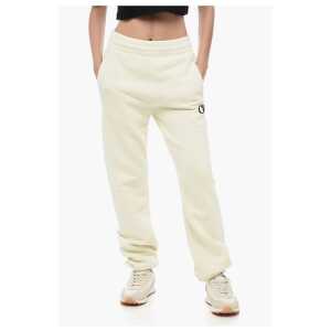 Off-White Embroidered Logo Brushed Cotton Joggers