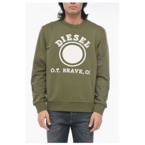 Diesel BRUSHED Cotton S-GINN-K35 Sweatshirt With Logo Print