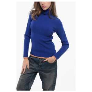 Diesel Ribbed Cotton Blend M-ARIBELLENEW Turtleneck Sweater