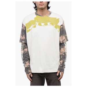 Diesel Double Layer T-WESHER T-Shirt with Tie-Dye Effect