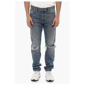 Diesel Mid Waist Slim Fit 1995 D-SARK Distressed Jeans 18cm