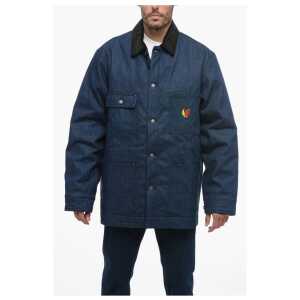 Sky High Farm Denim Utility Jacket with Velvet Collar