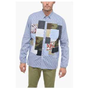 Junya Watanabe Checked Shirt with Pop Art Patchworks
