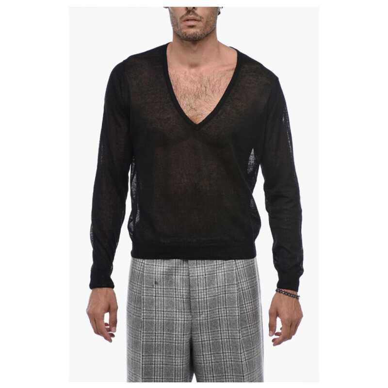 Corneliani TREND V-Neck Linen Blend Pullover, theFeinheit