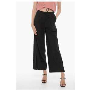 Eudon Choi Single-Pleat Wide Leg Wool TANDIN Pants