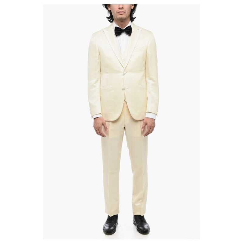 Corneliani CERIMONIA 3-Piece Wool and Silk Suit with Peak Lapel, theFeinheit