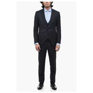 Corneliani CERIMONIA 3-Piece Pin Point Wool Blend Suit