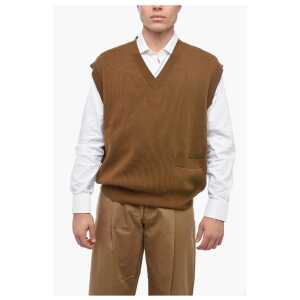 Studio Nicholson Wool-blended Oversized Vest with Pocket