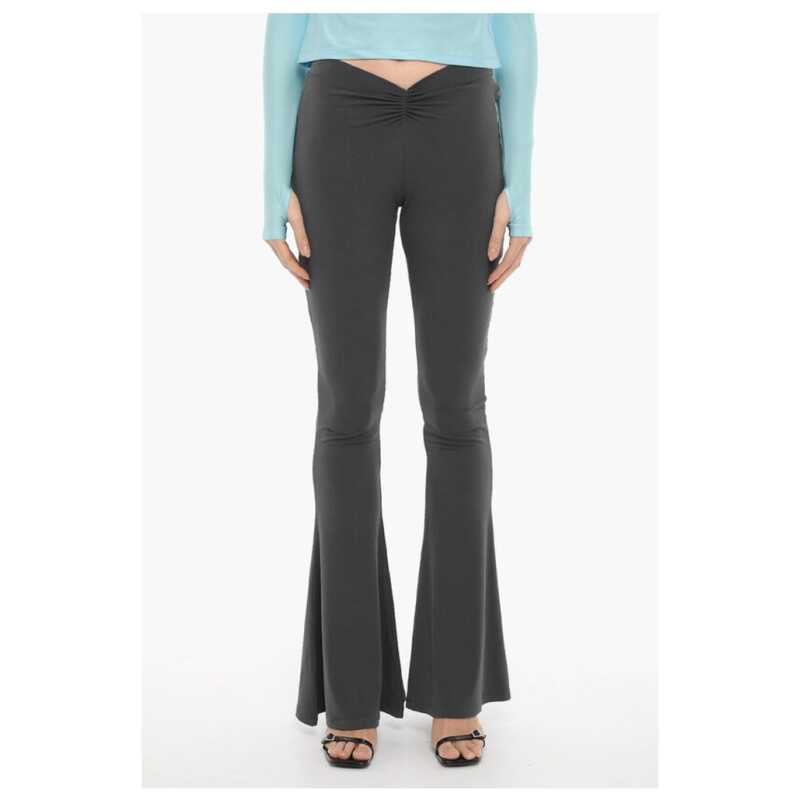 The Andamane Stretch Fabric Bootcut Pants with Elastic Waistband, theFeinheit