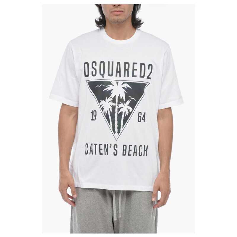 Dsquared² Crewneck T-shirt With Iridescent Print, theFeinheit
