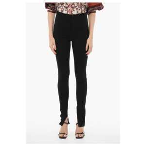 Wardrobe.Nyc High-Waisted Stretch Fabric Pants with Ankle Zip