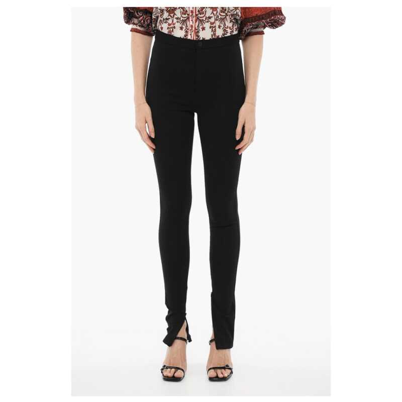 Wardrobe.Nyc High-Waisted Stretch Fabric Pants with Ankle Zip, theFeinheit