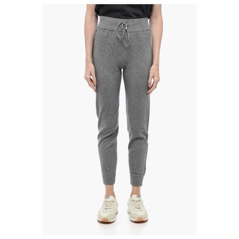 Philipp Plein Knitted KELLY Joggers with Rhinestoned Detail, theFeinheit