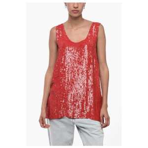 Parosh Sequined Tank Top