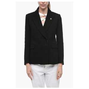 Amiri Double-breasted Tweed Cotton Blend Blazer
