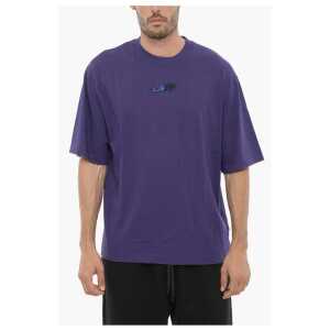 Off-White Cotton Crew-neck t-shirt With Embroidery Logo