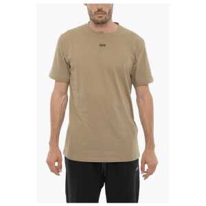 Off-White Slim Fit Crew-neck T-Shirt with Embroidered Logo