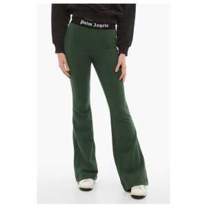Palm Angels Flared Sweat Pants with Logoed Elastic Band