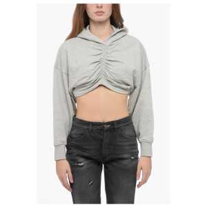 Palm Angels Cotton Cropped Hoodie