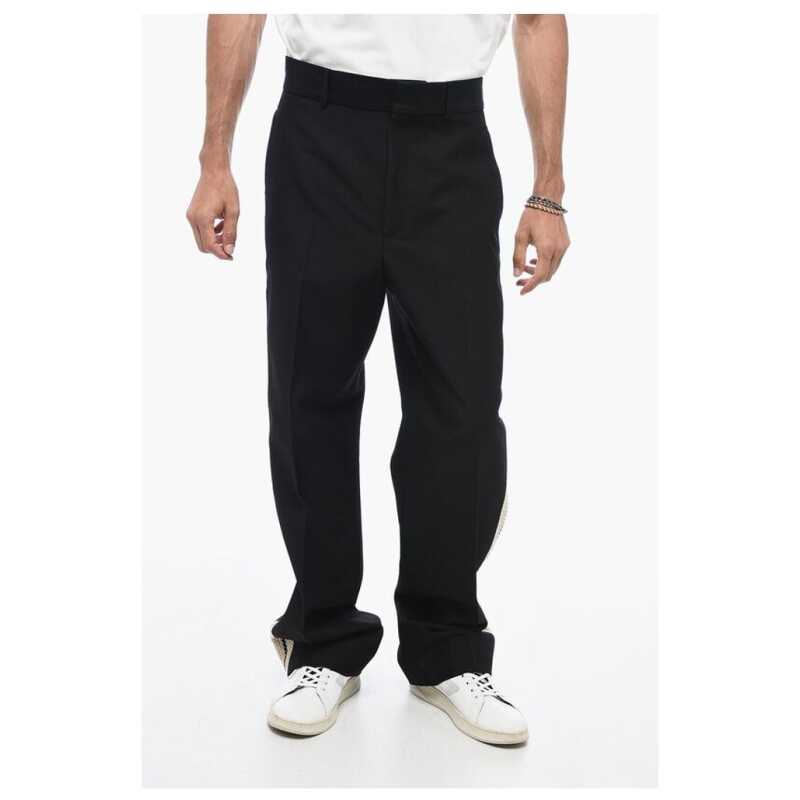 Palm Angels Cotton Blend TAPE Pants with Side Contrasting Bands, theFeinheit