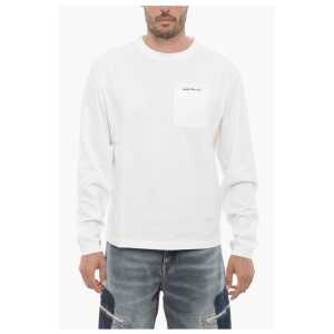 Palm Angels Long Sleeves Crew-neck T-shirt with Breast Pocket