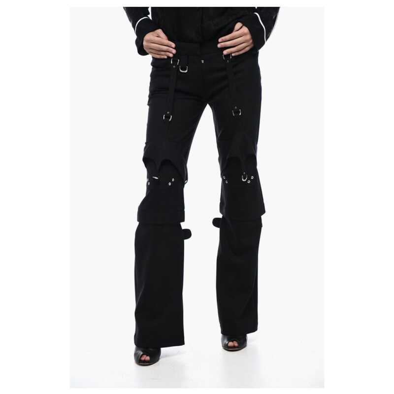 Off-White Wool Blended Cargo Pants with Buckle Detailing, theFeinheit
