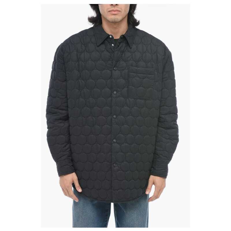 Off-White Quilted Overshirt with ARROW Patch, theFeinheit