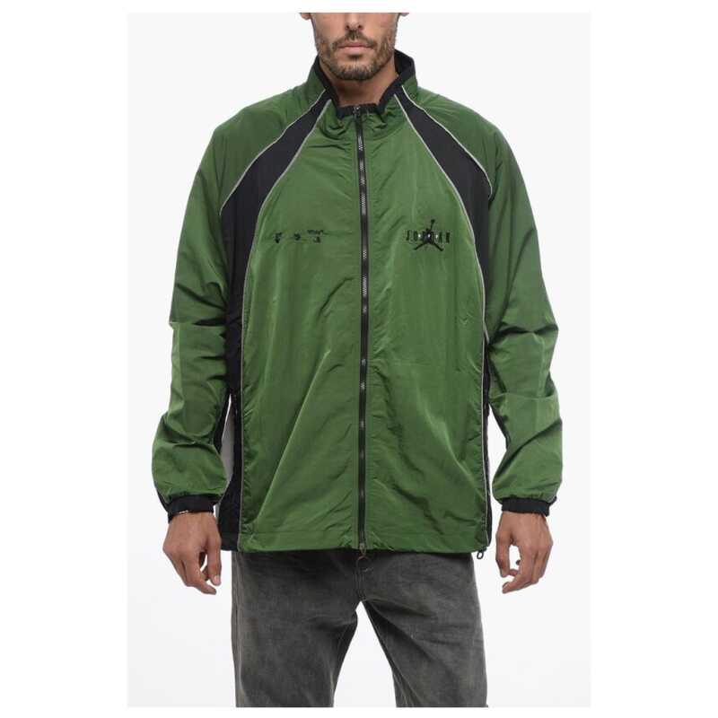 Off-White OW X JORDAN Nylon Track Windbreaker with Front Zip, theFeinheit