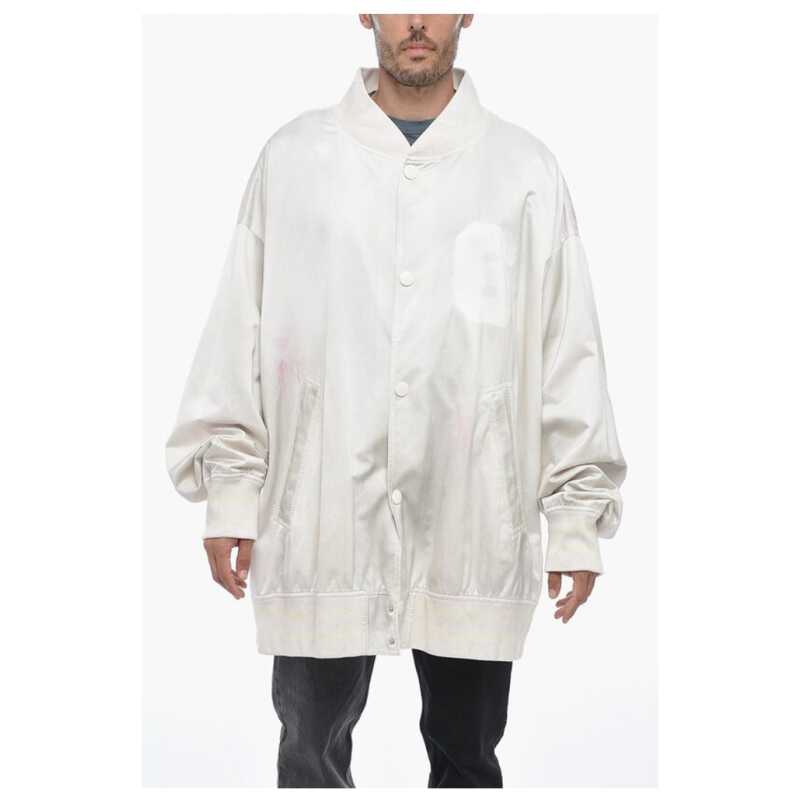 Maison Margiela MM6 Satin Oversized Bomber Jacket with Snap Buttons, theFeinheit