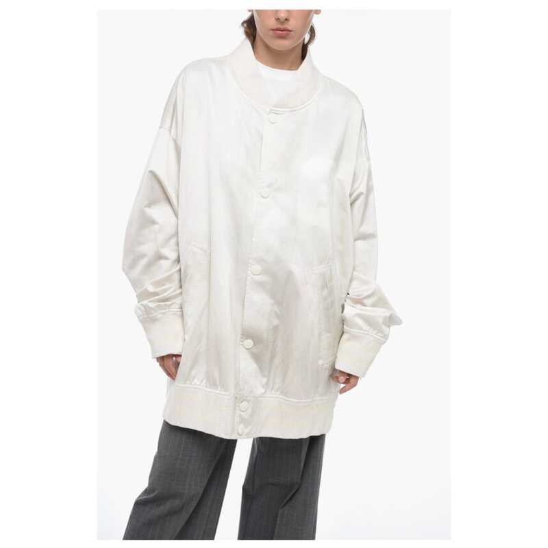Maison Margiela MM6 Satin Oversized Bomber Jacket with Vintage Effect, theFeinheit