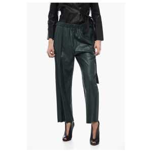 Maison Margiela MM6 Eco-leather Pants with Elastic Waistband