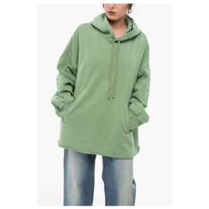Maison Margiela MM6 Brushed Cotton Hoodie with Raw-cut Hem