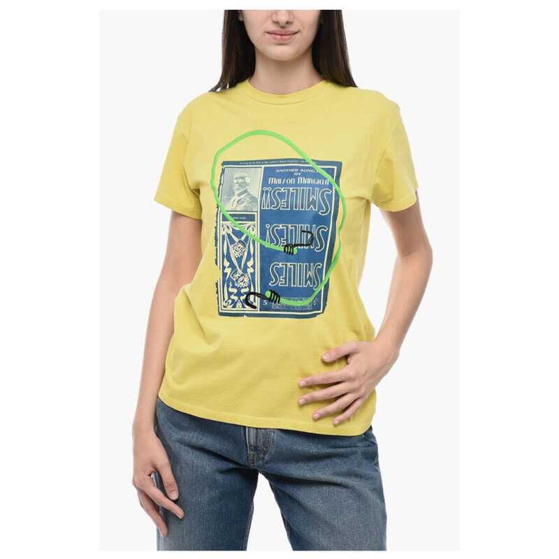 Maison Margiela MM1 Crew Neck SMILES Printed Cotton T-Shirt, theFeinheit