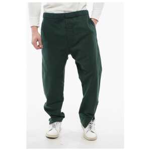 Maison Margiela Brushed Cotton Joggers With Botton Zips