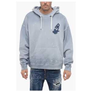 Dsquared² Hoodie Sweatshirt with Paint Splitter Pattern