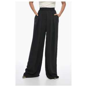 Double-pleated Chiffon Palazzo Pants