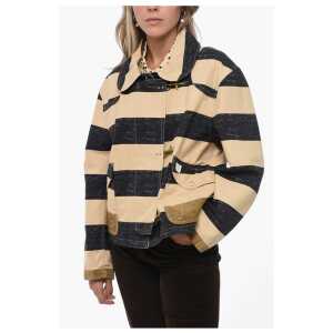 Fay Canvas Striped Jacket with Hooks