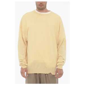 Vintage Effect Cashmere Blend Crew-neck Sweater