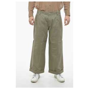 Etro Cropped Wide Leg Jeans with Cuffs