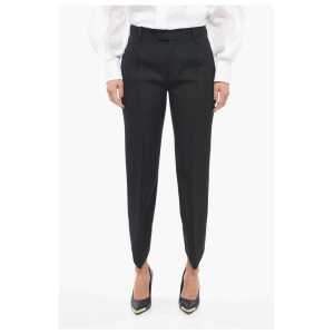 Bottega Veneta Wool Front-pleated Pants with Curved Design