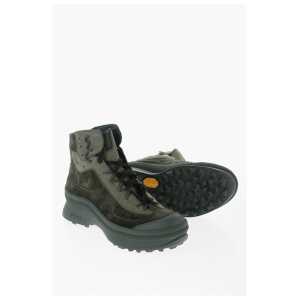 Jil Sander Suede Leather High-Top Sneakers With Vibram Soles