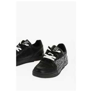 Versace JEANS COUTURE Leather STARLIGHT Low Top Sneakers with Printe