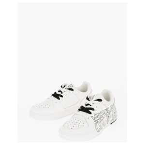 Versace JEANS COUTURE Leather STARLIGHT Low Top Sneakers with Printe