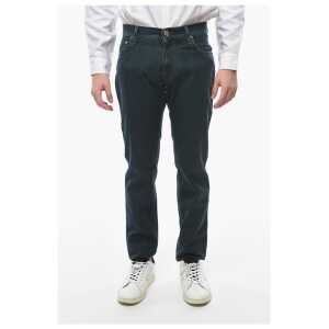 Corneliani ID LUXURY DENIM Embroidered Denims with Acid Wash 18,5cm