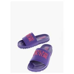 Versace JEANS COUTURE Rubber SHELLY Slides with Embossed Logo