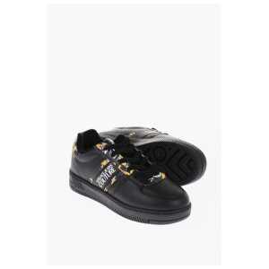 Versace JEANS COUTURE Leather MEYSSA Low-Top Sneakers with Baroque M