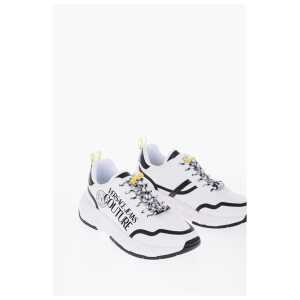 Versace JEANS COUTURE Fabric ATOM Sneakers with Printed Contrasting