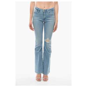 Frame High Waist Flared Jeans With Frayed Hem 26cm