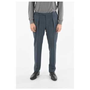Corneliani Unlined Trousers with Hook and Pinces